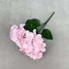 Flor de Hortensia Artificial con 5 Ramas y Pétalos Grandes, Flor de Seda para Boda y Decoración del Hogar, Adorno de Arreglo de Flores Falsas, Disponible en Múltiples Colores