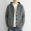Cardigan de Tricô da Marca Tendência de Outono Jaqueta Solta Masculina Casaco da Moda Ins Jaqueta de Tricô com Capuz Casual