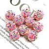 Pin de fábrica 16MM bola redonda agujero recto cuenta cuerda de cuentas bola de lentejuelas pendientes colgante cuentas llavero cuentas colgantes accesorios de joyería