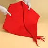 Cachecol Vermelho Grande, Não Encolhe, Não Desbota, Tecido Anti-Amassado de Alta Qualidade para Alunos do Ensino Fundamental, Cachecol Vermelho Espessado para Crianças e Adultos Atacado
