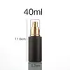 Frasco de Loção de Vidro Preto Personalizado à Prova de Luz Tipo Bomba Frasco Borrifador Hidratante Portátil Frasco Dosador de Sérum Cosmético