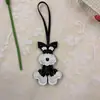 Colgante para Bolsa de Cachorro Schnauzer Mancha Lindo Lanyard de Cachorro Colgante para Bolsa de Cuero Dibujo Animado Pequeño Regalo Venta al por Mayor