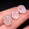Colgante de Conejo de Ágata Blanca Natural Calcedonia Agujero Pasante Conejo Accesorios para Pulsera DIY Colgante de Jade Listo para la Venta