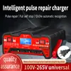 Cargador de batería inteligente para reparación de automóviles, 12 V/24 V, automático, cargador rápido de alta potencia para batería de camión.