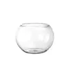 Tanque de Peixes Pequeno para Casa Vaso de Vidro Transparente Rabanete Verde Hidropônico Tanque de Tartaruga Sala de Estar Mesa de Casa Ornamento Redondo