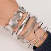 Pulsera y brazalete de lujo ligero de alta gama transfronterizos, accesorios de mano abiertos de moda para mezclar y combinar, accesorios apilables, pulseras y joyas de mano para mujer