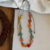 Collar de Cerámica Trenzada Estilo Chino Nuevo para Mujer, Cadena Larga Dopamina Retro para Clavícula, Accesorio Versátil de Nicho al por Mayor