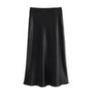 Vestido Midi de Moda Multicolor Explosión INS de AliExpress para Mujer Europea y Americana Transfronteriza, Joker para Viaje, Textura de Satén de Seda