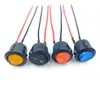 Interruptor Popular em Formato de Barco Kcd1 com Botão Basculante Fio, 2 Pinos, 2 Posições, Pequeno Interruptor de Alimentação em Formato de Barco, Furo de Montagem de 20mm