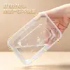Caixa de almoço descartável caixa de embalagem para levar retangular transparente espessa com tampa caixa de arroz plástico caixa de fast food barraca comercial