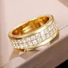 Anillo Popular Transfronterizo Europeo y Americano para Hombre de Moissanita Completa Anillo Hueco Brillante de Moda Hip-Hop Moderno Venta Directa de Fábrica