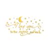 JM669 Adhesivos de pared acrílicos espejo inglés Luna Estrellas Transfronterizo Decoración para habitación de niños Jardín de infancia Impermeable Autoadhesivo