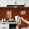 Adesivos de Cozinha à Prova de Óleo Mais Vendidos da Amazon Adesivos de Parede Autoadesivos Adesivos de Azulejo Cristalinos à Prova d'Água e de Óleo Mosaico Espessado