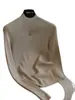 Yangzi Hilo 100% Lana Merino Sin Costuras Ajustado Cuello Alto Mangas Largas Tejido Suéter Básico para Mujer Otoño G111210