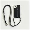 Lanyard Cruzado Sencillo de Avión Manzana 15 Funda para Teléfono Móvil para iPhone14promax Resistente a Caídas Funda Suave 13 Negro