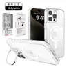 Funda magnética transparente para teléfono móvil iphone16 para Apple 15Pro Funda para teléfono móvil con soporte para lente Funda con película para lente