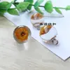Fivela Redonda Pequena 10Mm12Mm Contas de Flor Natural Vermelha e Verde Botão de Camisa Camisa Cardigã Cheongsam Decoração de Terno Tang