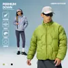 90% plumón de pato blanco, adecuado para uso casual diario, actividades al aire libre, resistente al agua, cálido, ligero, con cuello alto y con un patrón de cuadrícula de fútbol