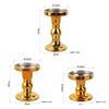 Candelabro de Vidrio Romano Vintage Estilo Europeo Alto Portavelas para Aromaterapia Adorno Decorativo para el Hogar Dorado Base para Vela
