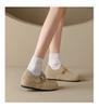 Zapatos Birkenstock de Suela Gruesa con Aumento de Altura Interna de 6 cm para Mujer, Zapatos Birkenstock Retro Slip-On Primavera 2026, Mocasines Versátiles de Punta Redonda