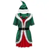 Conjunto de Fantasia de Elfo de Natal da Amazon Roupa do Papai Noel Fantasias de Role-Play para Festa de Natal Masculinas e Femininas