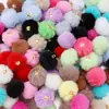 20mm Bola Colgante de Otoño e Invierno Bola de Pelo de Conejo Colgante de Felpa DIY Accesorios de Joyería Cuentas Cadena de Teléfono Móvil Llavero