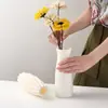 Jarrón de Plástico Nórdico para Sala de Estar Resistente a Caídas Jarón de Simulación Decoración Creativo Simple Cerámica de Imitación Pequeño Fresco Jarrón de Flores