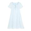 Elegante vestido de Tencel con estampado estéreo Verano chica rellenita talla grande Suelto Adelgazante Falda de longitud media 63881