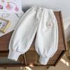 Pantalones Deportivos para Bebé de Mujer Otoño e Invierno Estilo Occidental Pantalones Casuales con Forro Polar para Bebé Estilo Coreano Ropa Exterior Invierno Pantalones Gruesos para Niños