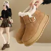 Zapatos Nuevos para Mujer Estilo Coreano Forrados de Borrego Invierno 2025 Zapatos Deportivos para Correr de Estudiante Zapatos Casuales Suela Gruesa que Aumentan la Altura Kt331