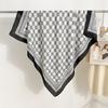 Estilo INS Design Divertido Estampa de Corrente Senso de Design Lenço Quadrado Espinha de Peixe Japonês e Coreano Nicho Elegante Roupa de Negócios Lenço Elegante