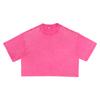 Crop Top de Moda Nuevo para Primavera y Verano Estilo Chica Caliente Corto Holgado Versátil Cuello Redondo Camiseta Deportiva de Manga Corta para Mujer