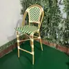 Mesas y Sillas de Exterior, Balcón al Aire Libre, Sillas de Mimbre de Aleación de Aluminio, Cafetería Bar, Tienda de Té con Leche, Sillas de Mimbre Simples para el Ocio