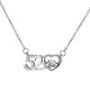 Colar Wen Jian Cobre 520 Feminino Fresco Doce Aço Titânio Moda Celebridade da Internet Corrente da Clavícula Novo Combinando Casal Presente de Feriado