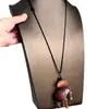 Collar Colgante de Borla de Resina Estilo Étnico, Lujo Accesible, Cadena de Suéter de Gama Alta, Elegante de Nicho, Joyería Versátil para Mujeres