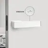 Fechadura de porta minimalista ecológica para uso doméstico, maçaneta de porta interna de madeira de nogueira, magnética, silenciosa, universal para quarto e banheiro