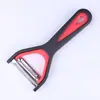 Herramienta de Cocina 2 en 1 Doble Cara Pelador de Frutas y Verduras, Cuchillo Pelador Multifuncional, Pelador de Frutas de Acero Inoxidable