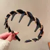 Tiara Coroa Alta de Strass Borboleta para Mulheres, Nova Faixa de Cabelo Ondulada Moderna Antiderrapante para Lavar o Rosto