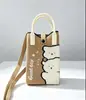 Bolso de Teléfono Móvil a Cuadros para Mujer Bolso Cruzado de Hombro Pequeño Lindo Ligero Bolso Tejido Bolso de Punto