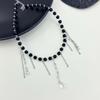 Collar para hombre de perlas de calabaza pequeña nueva 2025, estilo cool para mujer, nicho de alta gama, cadena para el cuello, cadena para la clavícula, accesorios
