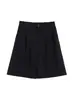 Shorts de Traje para Mujer Verano Delgados 2024 Nuevo Estilo Talla Pequeña Casual Pierna Ancha Forma de A Longitud Media