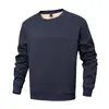 Moletom térmico com forro de fleece masculino, espessado para aquecimento, camada base para outono e inverno, gola redonda, tamanho grande, disponível para dropshipping