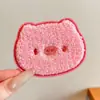 Lindas pegatinas de flequillo de dibujos animados para otoño e invierno, diademas de punto florales versátiles de estilo coreano con cierres de velcro, que exudan un ambiente sofisticado y elegante