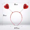 Diadema de Amor para el Día de San Valentín Lazo Infantil Regalo de Cumpleaños Diadema de Corazón Decoración para Fiesta Festiva del Día del Niño