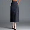 Elegante Falda Lápiz Recta Jacquard Retro para Mujer Otoño/Invierno 2025 Nueva Falda de Largo Medio Adelgazante
