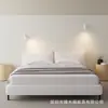 Cama de casamento estofada minimalista de alta qualidade, cama estilo italiano, cama simples de tecido para quarto pequeno, cama dupla de tecido para quarto principal 1,8m