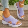 Zapatos Deportivos Casuales Transpirables de Malla Gruesa con Plataforma, Cruzados Europeos y Americanos, Tallas Grandes, para Mujer, Verano, con Tacón para Aumentar Altura, Venta al por Mayor Tallas Grandes