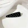 Pinza de Pato Triángulo de Lunares Estilo Coreano para Verano, Pinza Sencilla y Versátil para Flequillo, Pasador Lindo para Mujeres, Accesorio de Cabello de Gama Alta