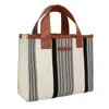 Bolsa tote listrada feminina, bolsa transversal feita sob medida, bolsa de tricô, bolsa de tecido atoalhado, bolsa transfronteiriça de alta qualidade, novo estilo popular