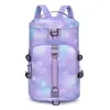 Bolsa de Viaje de Moda Portátil para Distancias Cortas, Bolsa de Almacenamiento de Doble Espalda de Gran Capacidad, Bolsa de Equipaje con Separación de Seco y Húmedo, Bolsa para Deportes, Yoga y Fitness